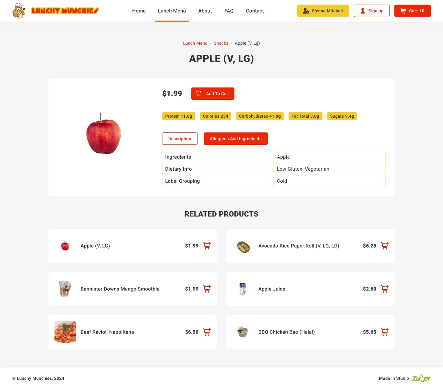 Доставка питания в школы Австралии Lunchy Munchies — скриншот 3