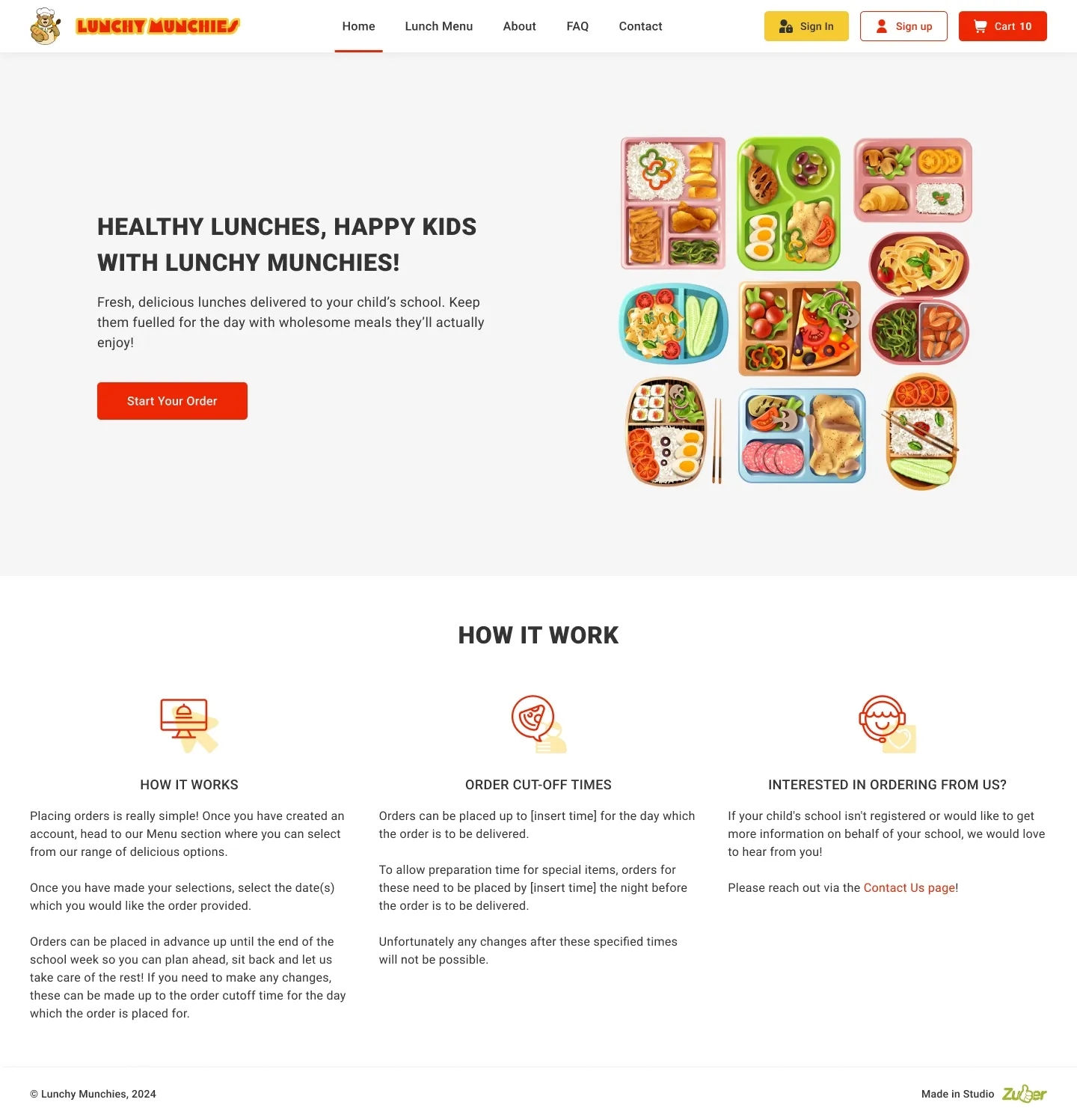 Доставка питания в школы Австралии Lunchy Munchies — скриншот 1