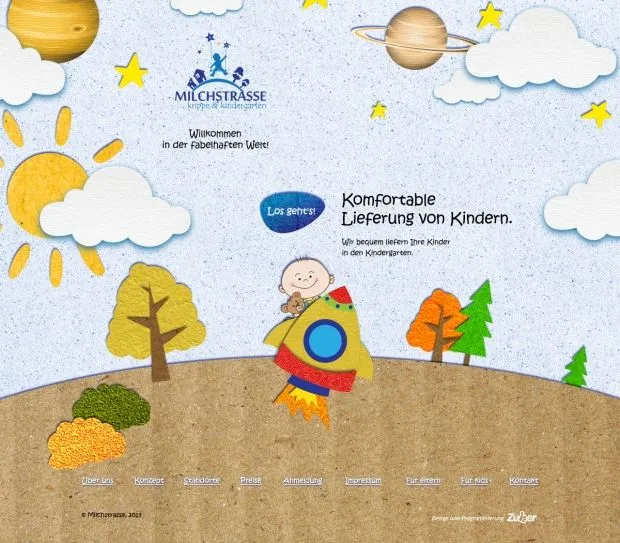 Создание дизайна сайта «Milchstrasse» — скриншот 2