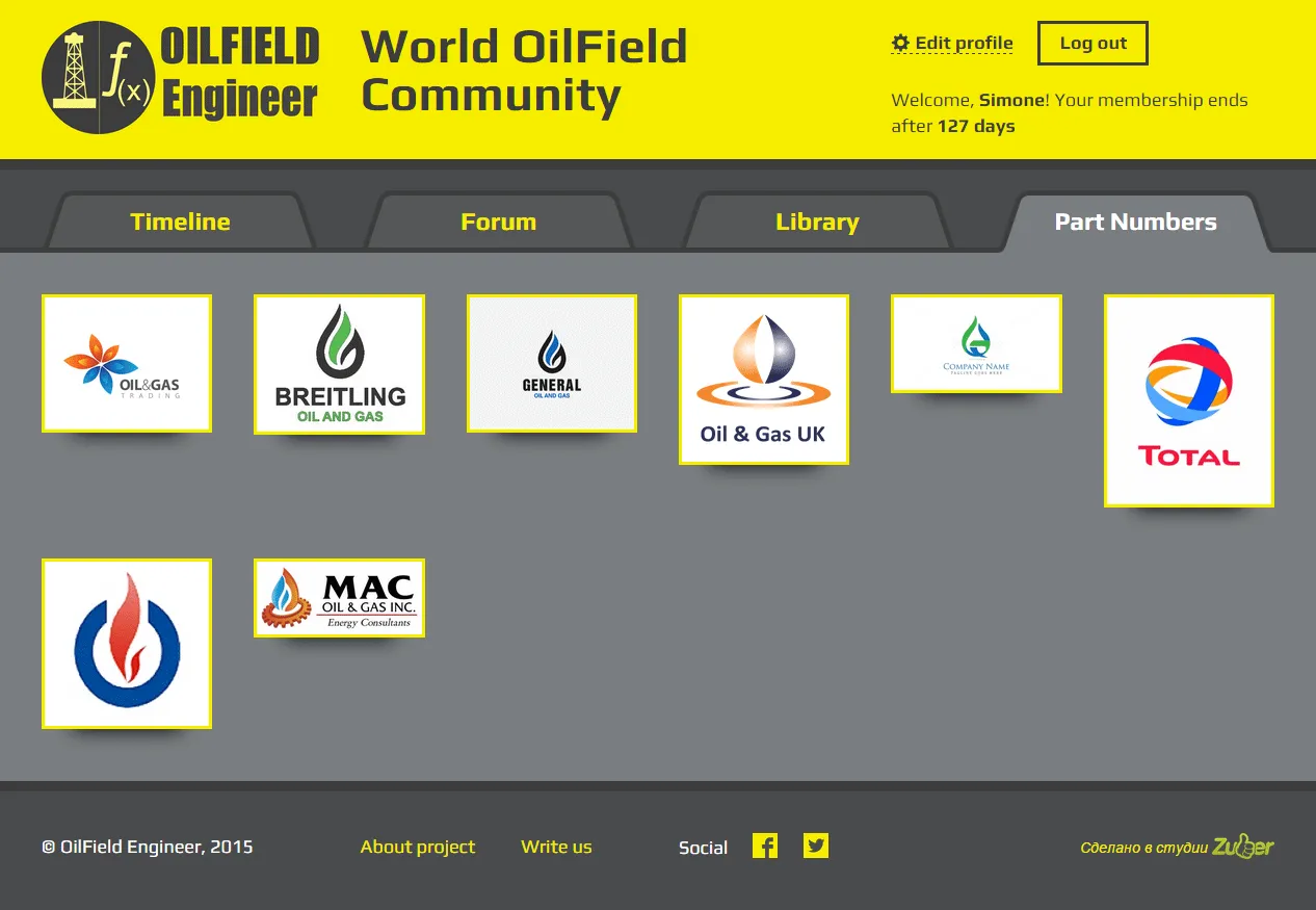 Интернет проект «World OilField Community» — скриншот 5